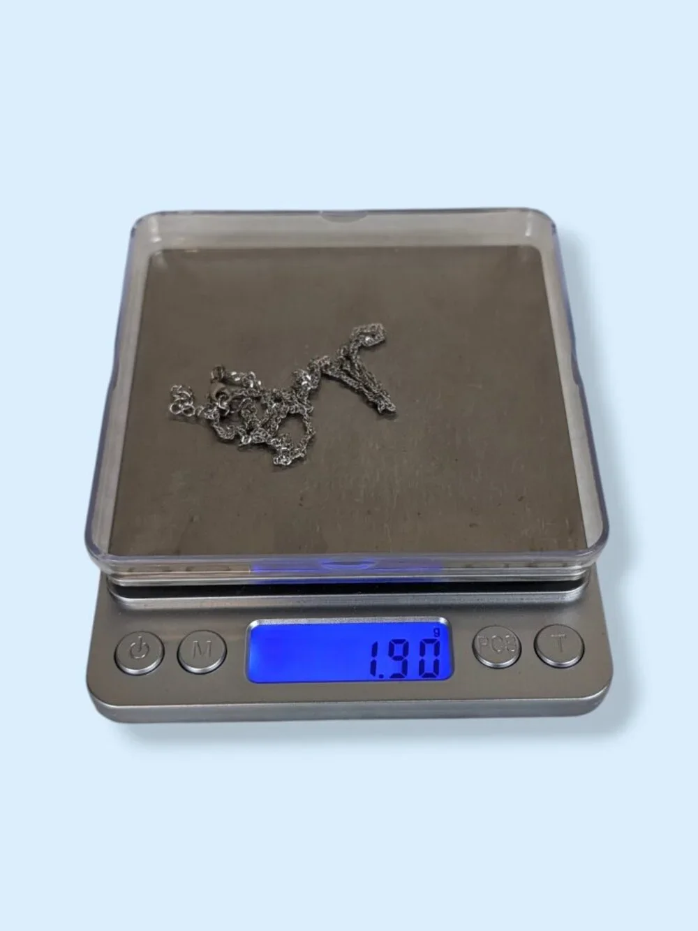 Silver Tone Angular Rope Chain Necklace - Picture 5 of 5